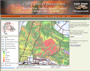 BRASS map model of Fort Hood, Texas 