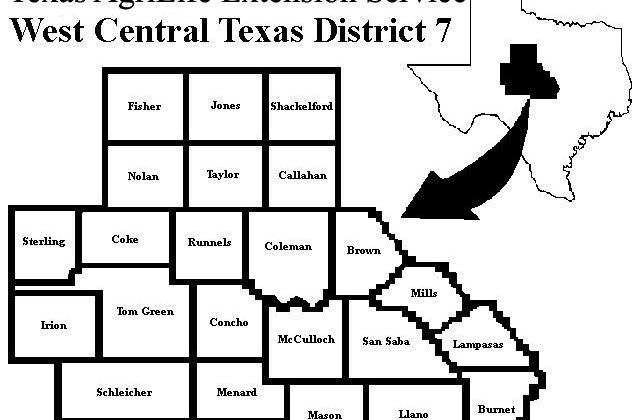 West Central Texas District 7 Map