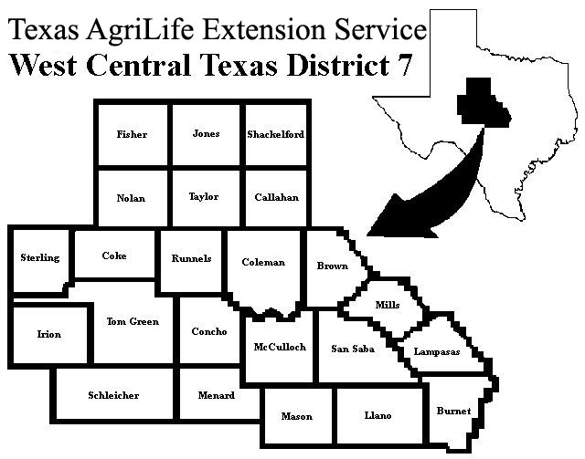West Central Texas District 7 Map